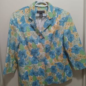 Norton Mcnaughton 14 floral blazer